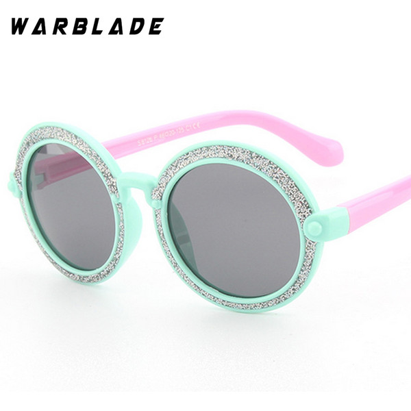 2018 Fashion Kids Polarized Sunglasses Brand Designer Children TR90 Frame Round Sun Sunglasses Boys Girls Eyewear W8126