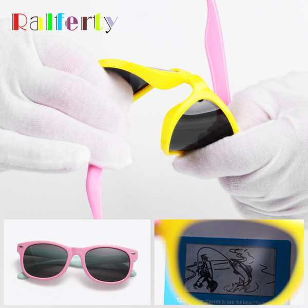 Ralferty Kids Sunglasses Polarized (5% OFF ORDER ANY 2) TR90 Flexible Frame UV400 Pink Baby Boy Girl Children Sun Glasses