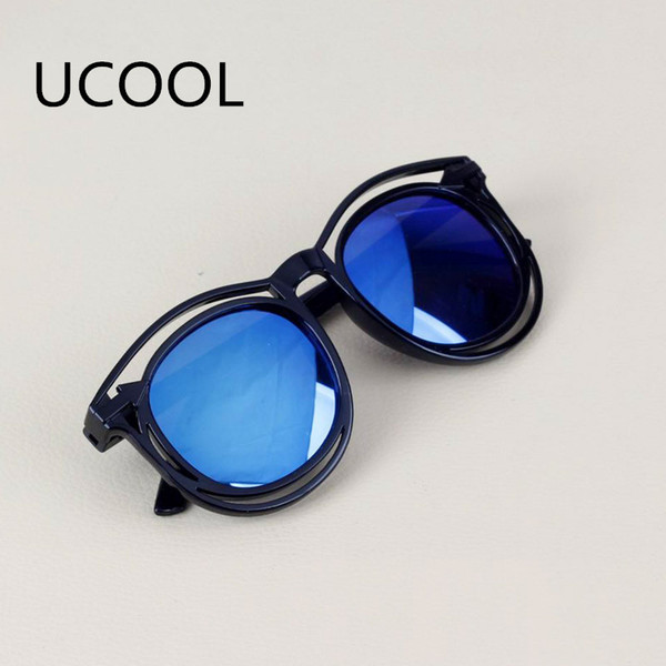 UCOOL New children's sunglasses hollow bright color tide models baby sunglasses color reflective oculos de sol feminino