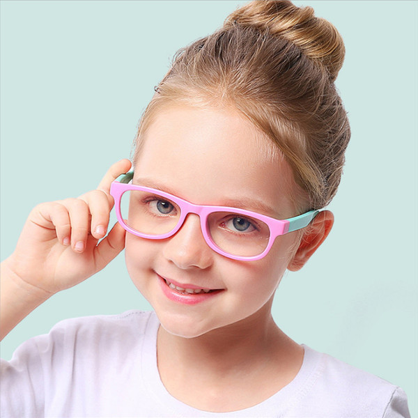 2020 New Baby Anti-blue Light Silicone Glasses Brand Children Soft Frame Goggle Plain Glasses Kids Eye Fame Eywear Fashion