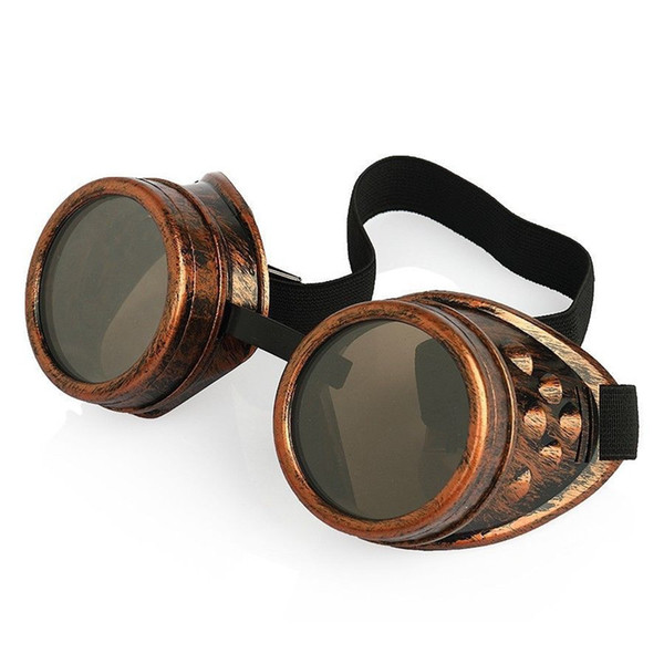 Vintage Punk Gothic Sunglasses Steampunk Goggles Glasses Welding Cyber Travelling Glasses Men Women Retro Sun Glasses Party Props 2019A52301