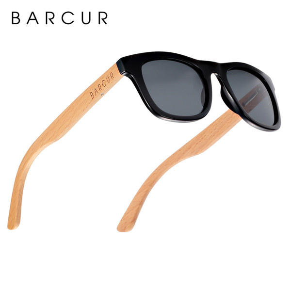 BARCUR Child Sunglasses Kids Polarized Wood Sun glasses for children Anti-Reflective shades oculos de sol