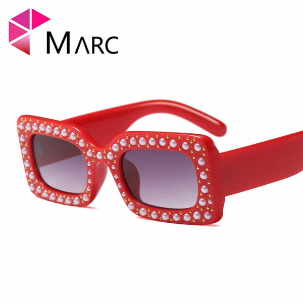 MARC 100%UV400 girls boys 2018NEW Eyewear Sunglasses Oculos Square Spectacles Black kids Gradient Children Plastic