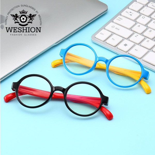 Round Anti Blue Light Kids Glasses Boy Girls Children Oval Clear Transparent Blocking Spectacles Computer Digital UV400 Ninos