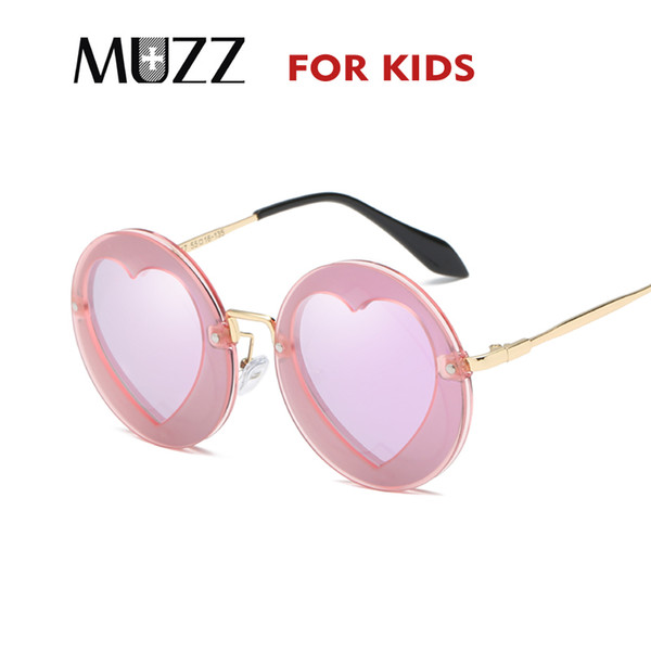 MUZZ Kids Polarized Sunglasses Hot Sale Love Baby Heart Shape Frame Super Fashion Boys Girls Summer UV400 Eyewear High Quality