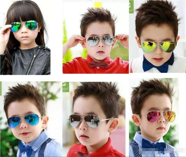 2018 hot sell Children Girls Boys Sunglasses Kids Beach Supplies UV Protective Eyewear Baby Fashion Sunshades Glasses Free Shipping