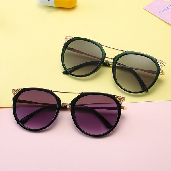 Kids Sunglass Girls Boys Sunglasses Baby Sun Glasses Beach Supplies UV400 Protective Eyewear PC+Metal Frame Sunshades Glasses Q43