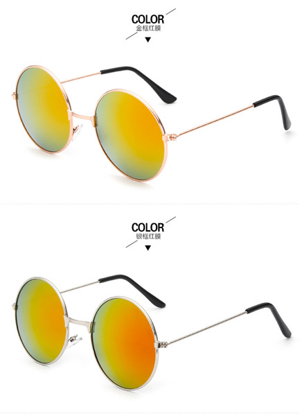 Unisex Sunglasses Retro Round Metal Frame Sun Glasses Gradient Changing Color Glasses Sports Drive Outdoor Beach Sunglasses 2019 A41606