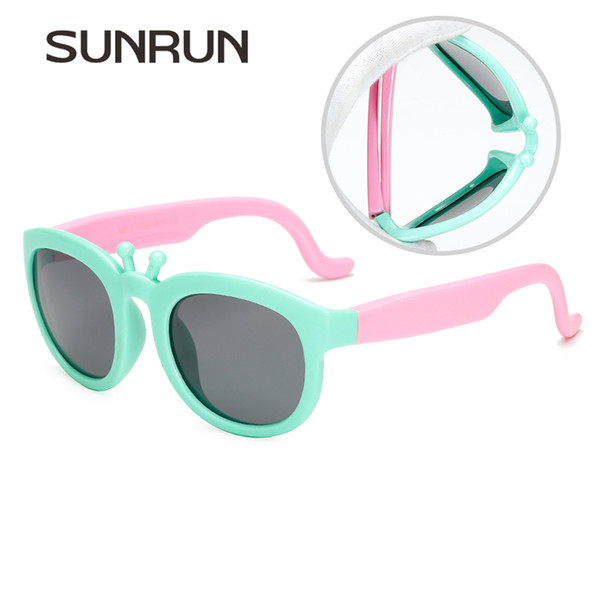 SUNRUN Newest Children Polarized Sunglasses Kids TR90 Frame Sun Glasses Boys Girls Shades Fashion UV Protection Eyewear Mix Wholesale