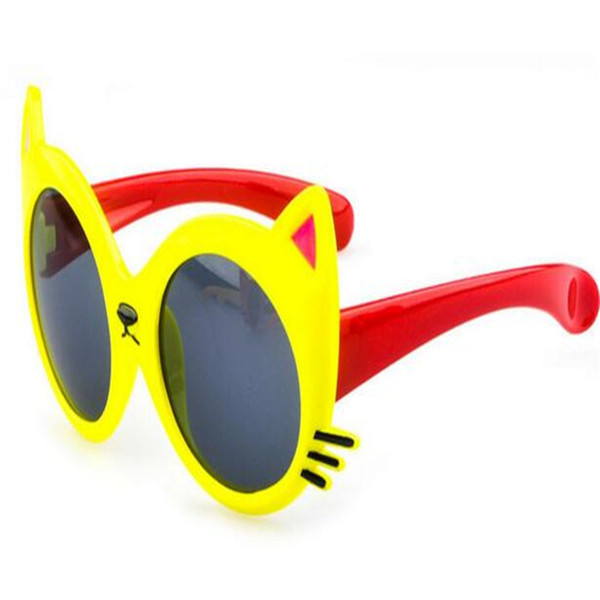 DHL Fashion Sunglasses Kids Children Glasses Sun Glasses Cat Cartoon Kids Sunglass Girl Boys Accessories Sunblock Gift