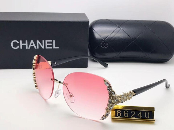 2019 Europe and America diamond personality frame fashion metal sunglasses new trend big box sunglasses women sunglasses