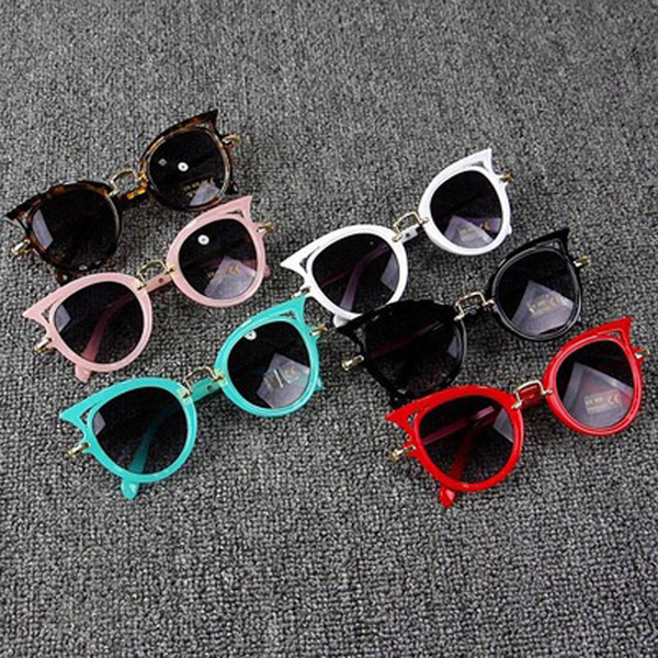 Cat Eye Kids Sunglasses Boy Girl Fashion UV Protection Sun Glasses Simple Cute Eyeglasses Frame Child Eyewear Summer Beach Accessories Z11