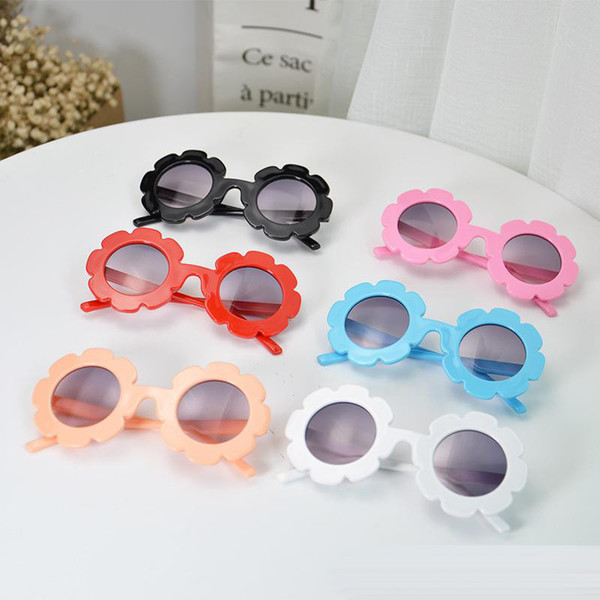 2019 New Baby Girls Sunglasses Children Round Flower Sun Glasses Eyewear Summer Toddler Kids Sun Glasses Boys Girls Student Sunglasses