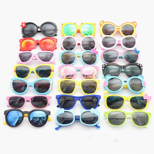 Kids Cartoon Sunglasses Polarized Child Baby Silicon Flexible Safety Sun Glasses UV400 Eyewear Shades Infant oculos de sol