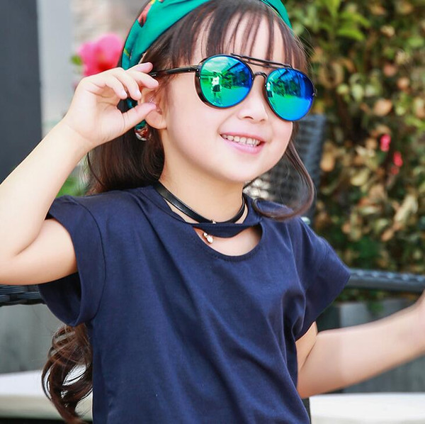 Baby Fashion Sunglasses Kids Sunglasses UV Protection Sunglasses Fashion 2018 New Children Mirror Wholesale free shipping