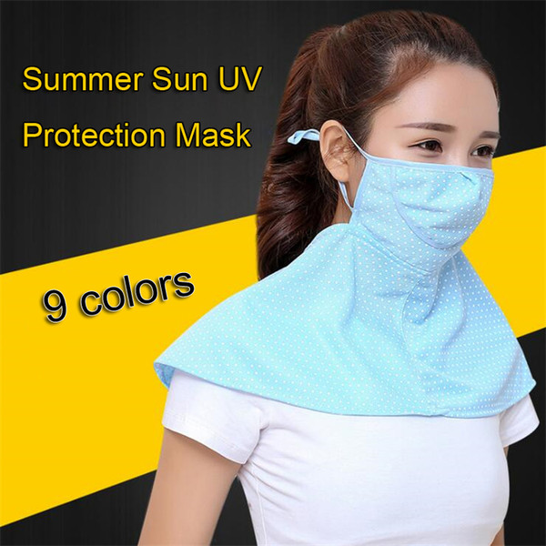 Summer Sun UV Protection Mask 9 Colors Face Neck UV Protection Breathable Mask Outdoor Riding Dust-proof Sunblock Mask LA850