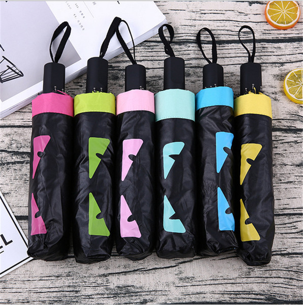 Little Monster Designer Umbrella Windproof UV Resistant Folding Automatic Umbrella Double Layer Creative Vinyl Sunny Rain Umbrella B7101