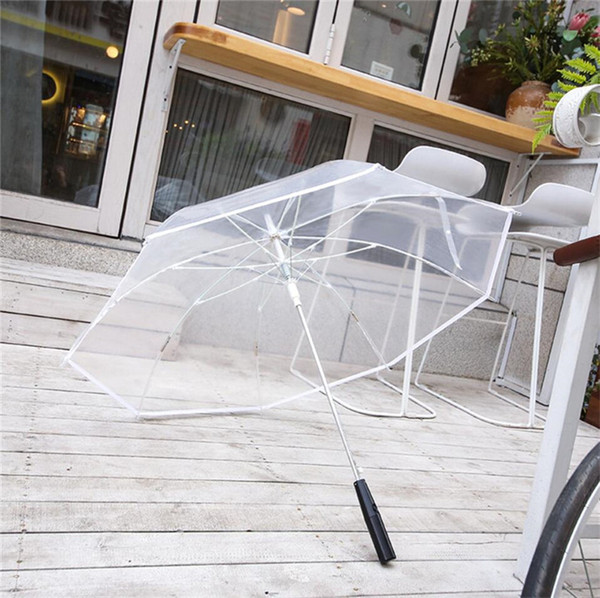 7 Colors Changing Color Transparent Umbrella Glow LED Light Colorful Luminous Long Handle Advertising Umbrella Adults Kids Umbrellas E3403