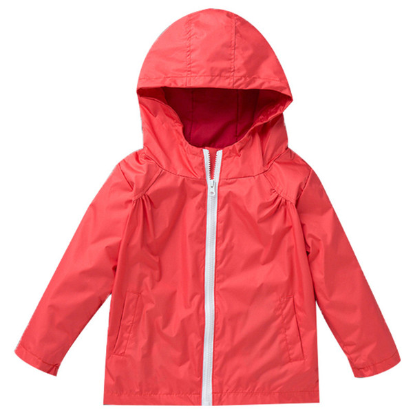 2017 Girls Jacket Children Clothing Spring Zipper Hooded Girls Clothes Boy Coats Fashion Jackets For Girls Raincoat Kids Clothes