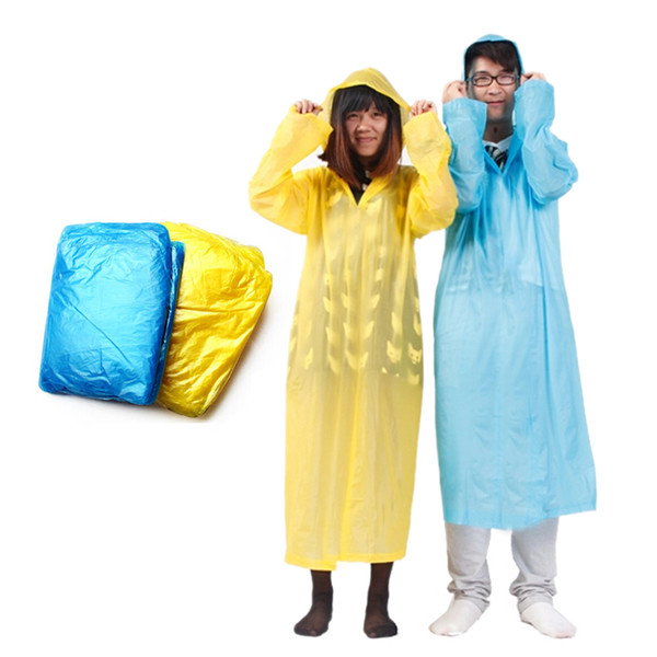 Solid Adult Rain Covers Rainwear One-Time Emergency Waterproof Cloth Raincoat Rain Covers For Women Men