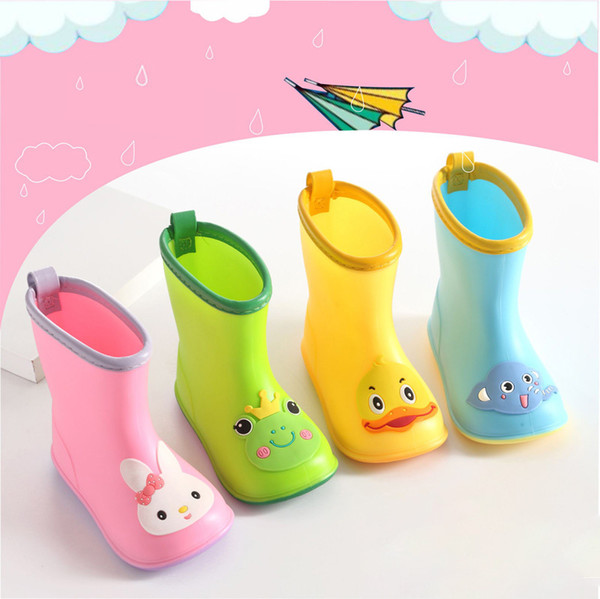 Hot sales High quality Stylish Children rain boots student waterproof shoes Cheap Cartoon Waterproof Wide Toe Baby Kids Rain boots