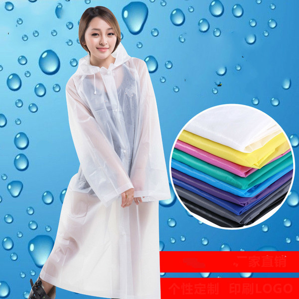 Tourism Outdoors Fashion Adult Non Disposable Eva Thickening Raincoat Women Casacas Para Mujer Rain Poncho Coat