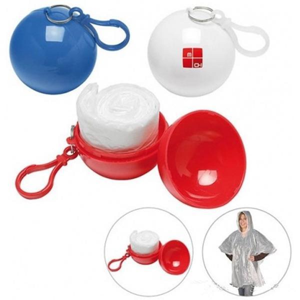 Spherical Raincoat Plastic Ball Key Chain Disposable Portable Raincoats Rain Covers Travel Tour Trip Rain Coat EEA581