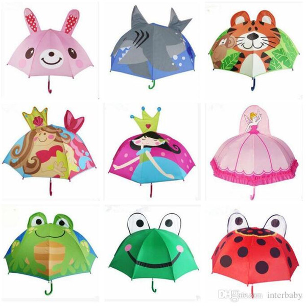 Children Umbrellas Lovely Cartoon Design Umbrella For Kids High Quality 3D Optional Function Umbrella Kids Outdoor Inverted Umbrella TLYP447