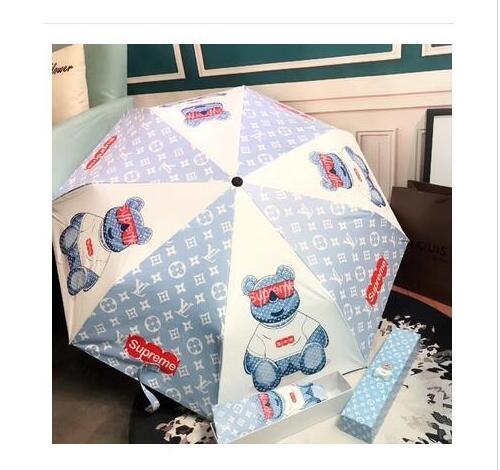 Drop shipping Alligator Pattern Fully Automatic Parasol Sun Umbrella Three Folding Umbrella Men's and Women's Business Umbrellas