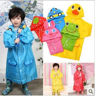 2016 New 5 color LINDA Animal children raincoat boys girls rainwear waterproof coat Rain Gear Wholesale prices