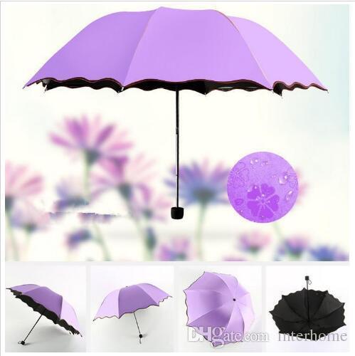 Umbrellas Full Automatic Umbrella Unisex 3 Folding Light Durable 8K Strong Umbrellas Kids Rainy Sunny Umbrellas Outdoor Gadgets LT824