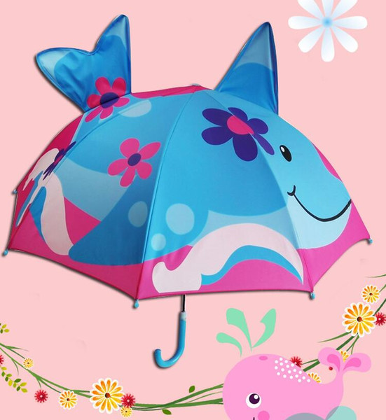 Designer Lovely Cartoon animal Design Umbrella For Kids children High Quality 3D Creative Umbrella baby Sun umbrella 47CM*8K