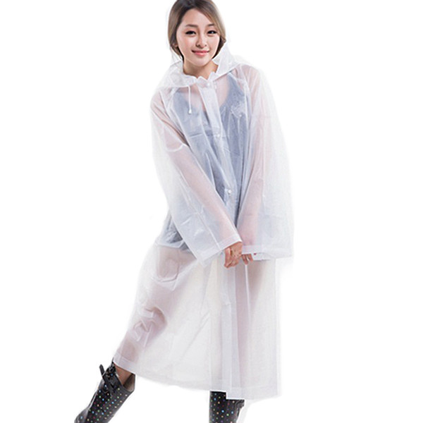 women transparent long rain coat Hooded raincoat portable rainwear summer raincoat for hiking travel outdoor