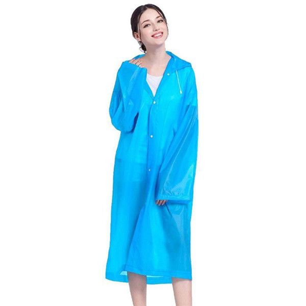 PVC Adult Disposable Poncho Hooded Rain Coat Hood Emergency Raincoat Waterproof Poncho Dorpshipping