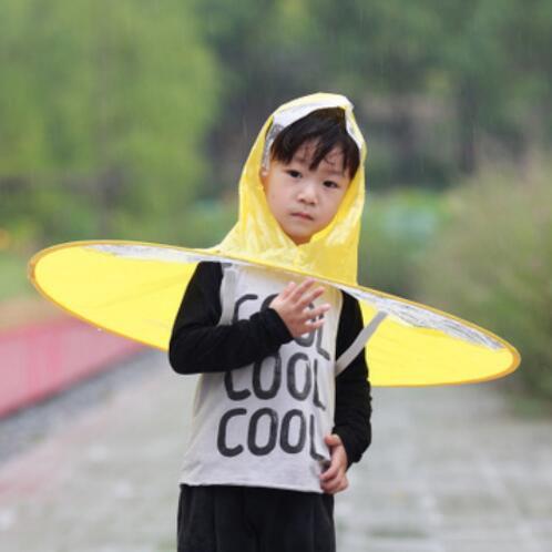 Creative Umbrella Outdoor Fishing Golf Child Adult Cover Transparent Umbrellas Rain Coat Raincoat Umbrella Headwear Hat Cap Size S/M/L