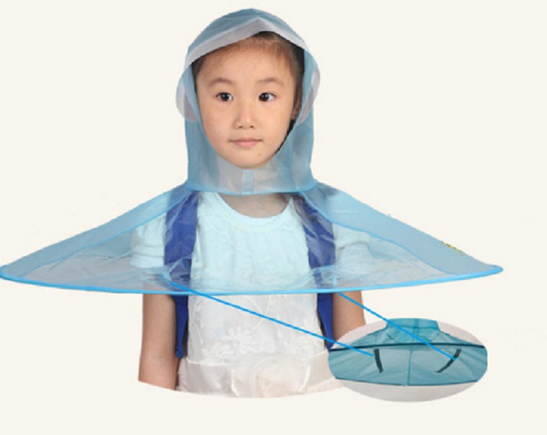 Portable Foldable Headwear UFO Hands Free Hat Umbrella Cap for Kids