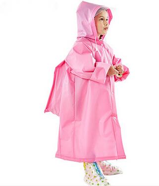 Kids Raincoat EVA Tastless Raincoats Practical Schoolbag Children Rain Coat