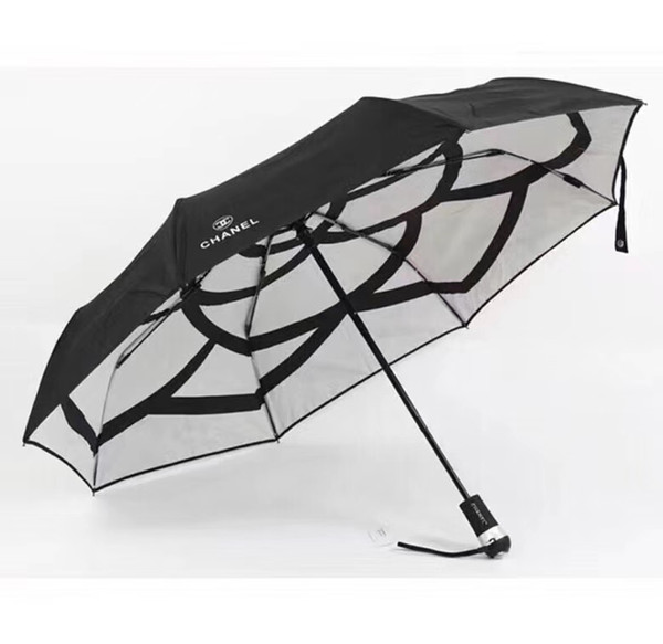 Cute fashion pattern one button automatically closes the new coated aluminum sunscreen umbrella with gift box