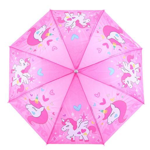 2018 NEW Catoon Umbrella Cute Unicorns Rainbows Clouds Stars and Crystals Auto Open Close Folding Waterproof Fabric Travel Umbrella