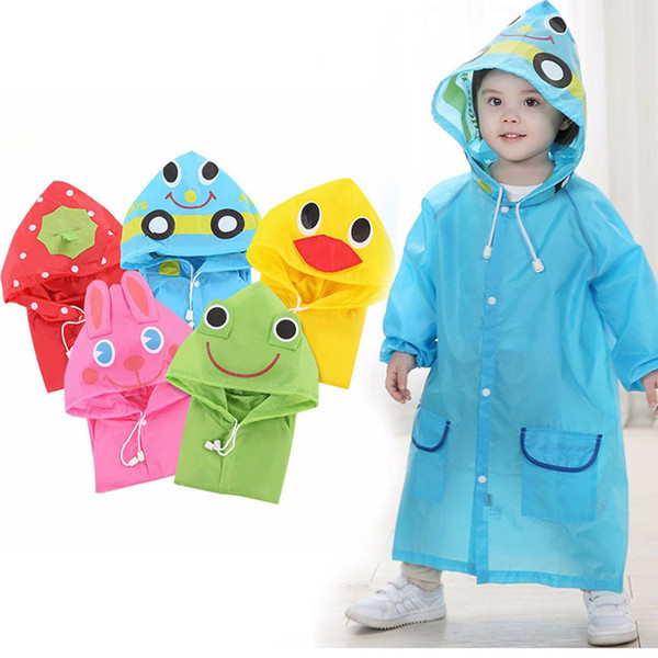 1PC Cartoon Animal Style Waterproof Kids Raincoat For Children Rain Coat Rainwear/Rainsuit Student