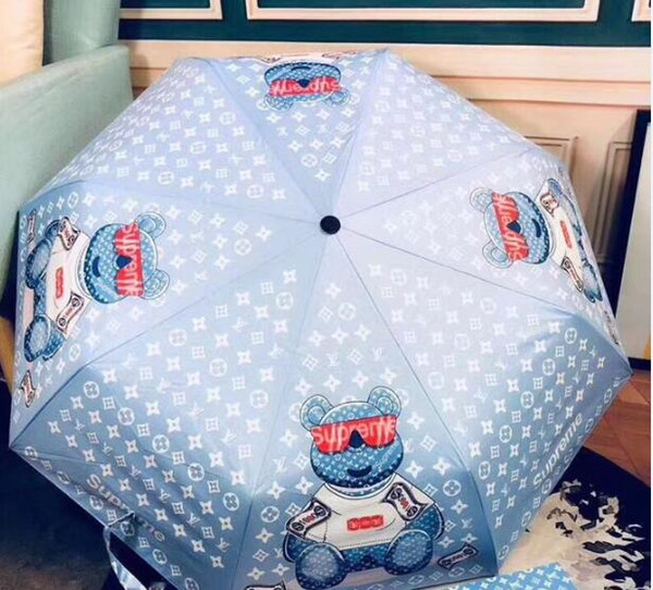 2019 creative design pattern one button automatically closes the new coated aluminum sunscreen umbrella with gift bo2019 creative design pat