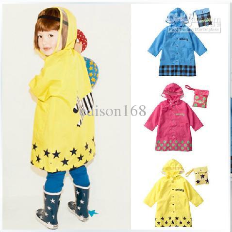 2018 Cute Smally Children Raincoat Kids rain coat cape poncho baby kid raincoat waterproof coats Rain Gear