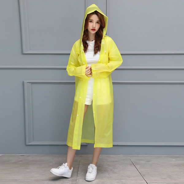 TINGQI Raincoat Portable Rain Cape Poncho With Hat Hood For Coat Women Outdoor Travel Y1002