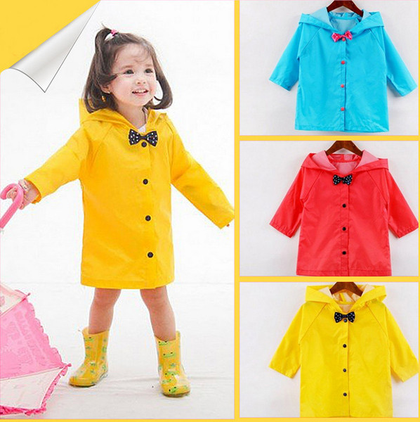 Wholesale new Korean super cute princess bow children's raincoats, baby raincoats, children princess raincoats, free shipping