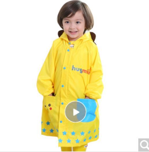 Children's raincoat breathable windproof student raincoat boys and girls with schoolbags kindergarten creative raincoat Owl Lion Monkey