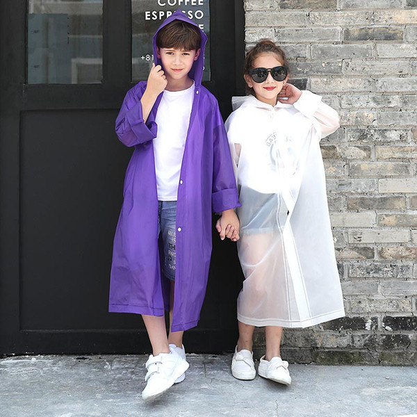 New four seasons universal height is 120 cm to 150 cm for children transparent raincoat rain gear