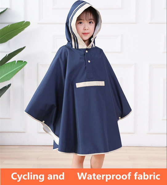 Children's raincoat boys and girls kindergarten children children with three-dimensional students with schoolbags place poncho