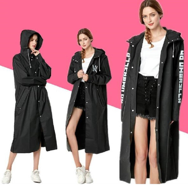 Women Raincoat Black Outside Rainwear Rain Coat For Men Long Raincoats Hiking Tour Poncho Raincoat Women/men Waterproof Poncho