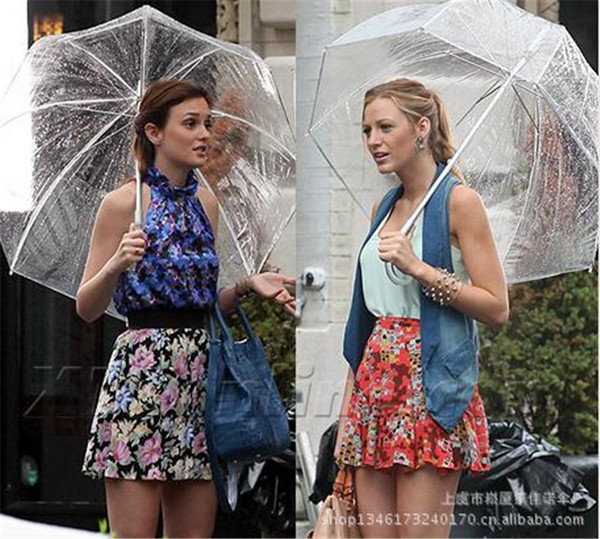 Apollo Transparent Umbrella Girl Windproof bubble Umbrellas Clear Princess Mushrom automatic rain Umbrella Wedding Party Decor A42302