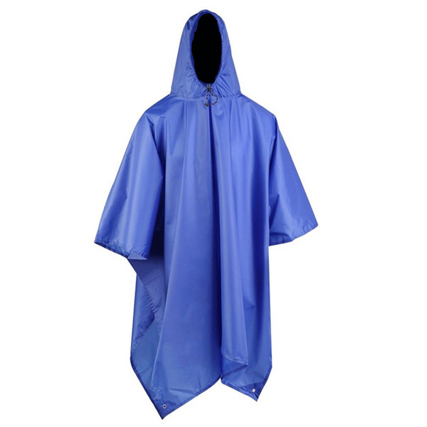 3 in 1 Waterproof Man Raincoat Outdoor Travel Rain Poncho Jackets Backpack Awning Rain Cover with Carry Bag Poncho Gear